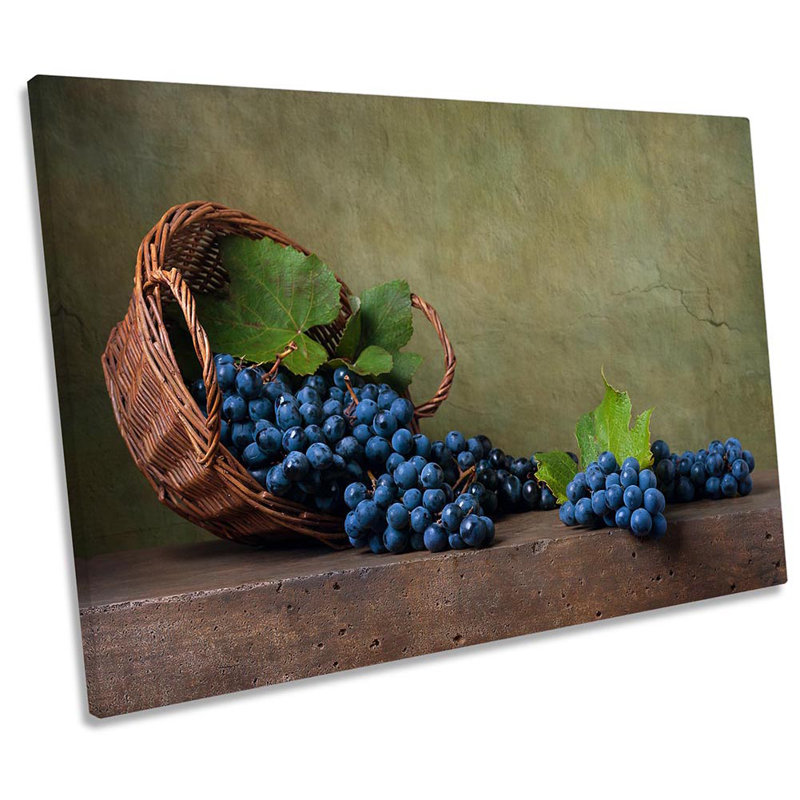 Still Life Grapes - Wrapped Canvas Print, 81.3cm H x 121.9cm W x 4cm D