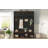 59''W Entryway Hall Tree With Bench And Storage, Farmhouse Wood-Grain Accent 4-In-1 Hall Tree With Cabinets, Coat Racks And Hooks For Hallway, Entryway, Living Room And Mudroom-2061093724