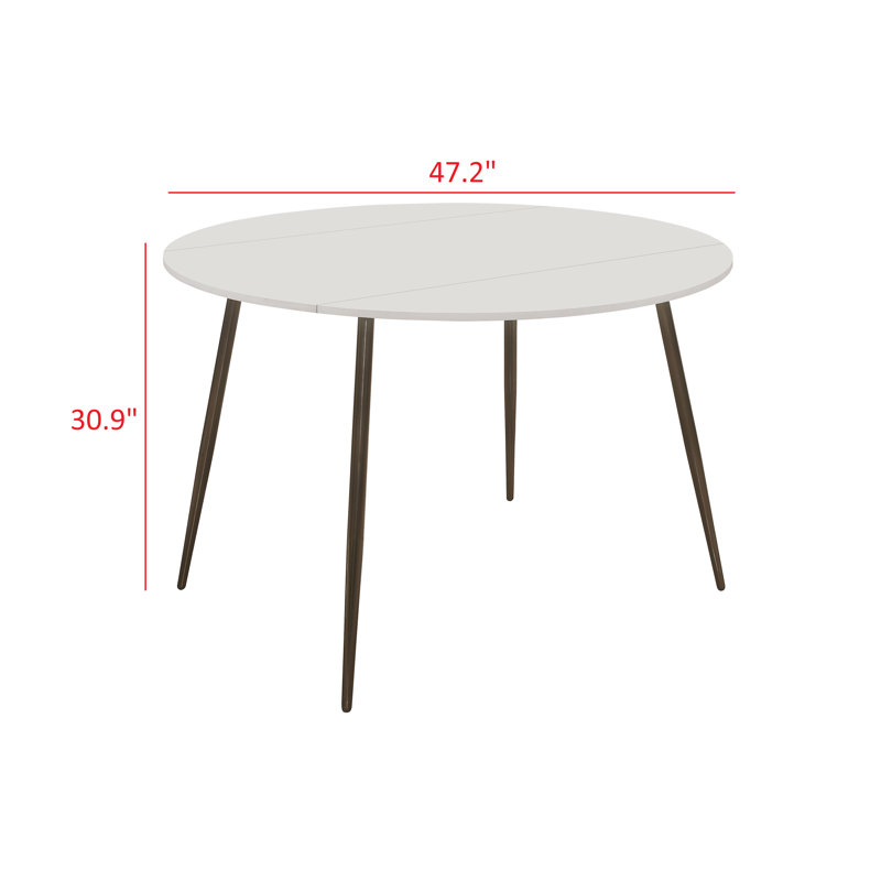 Bledar Ash Round Solid Wood Base Dining Table