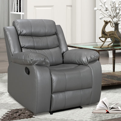 Crovetti Palomino Air Leather Recliner by Latitude Run