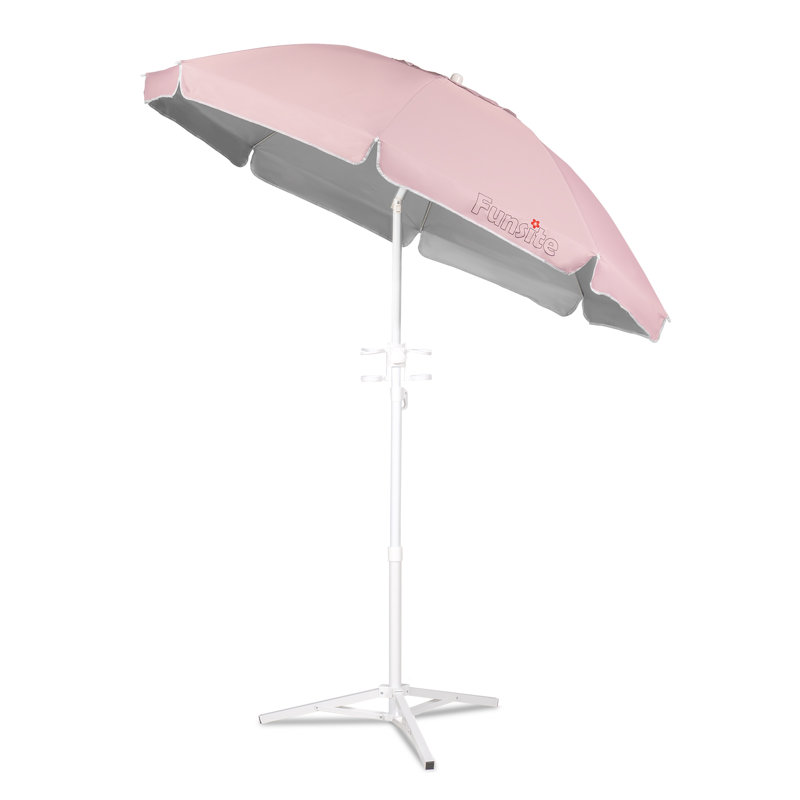Parasol de plage inclinable 6,5 pi avec sac de transport, Jaune