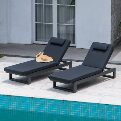 Raziye Outdoor Double chaise with Cushions