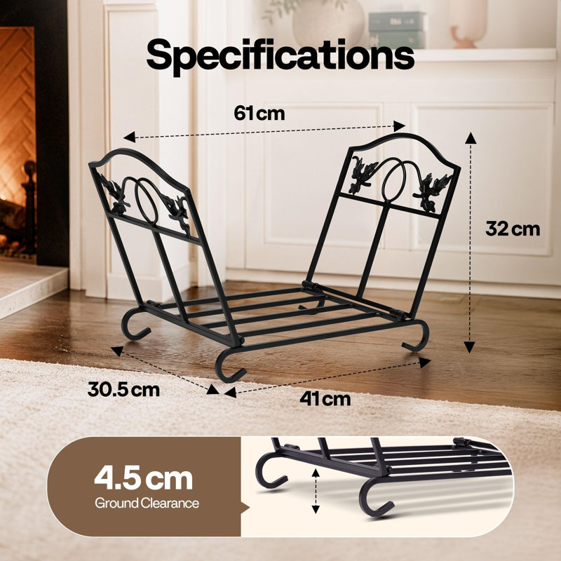 61cm W Metal Log Rack