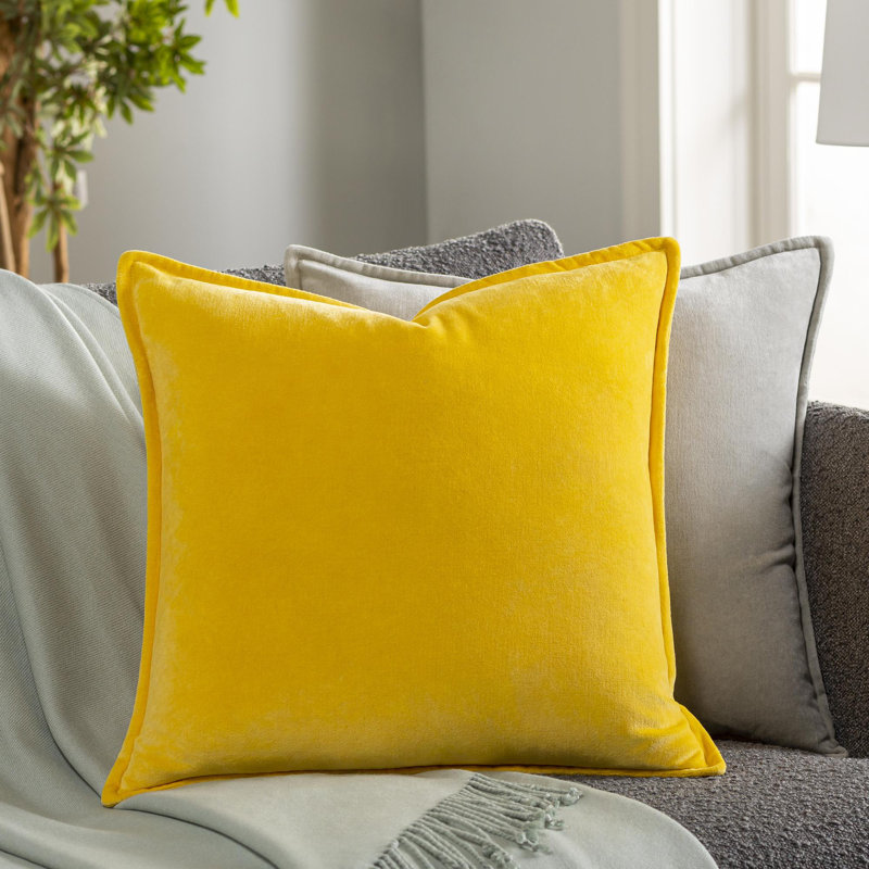 Housse et insert de coussin rectangulaire en coton Norwin, Duvet, 13"H x 19"W, « Butter »