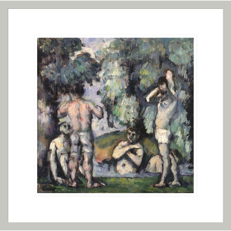 Les cinq baigneurs par Paul Cézanne, H 17,75 po x l 17,84 po