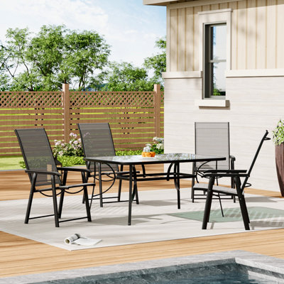 Grace-Leigh Square 5- Piece 4- Person 85cm L Table Set