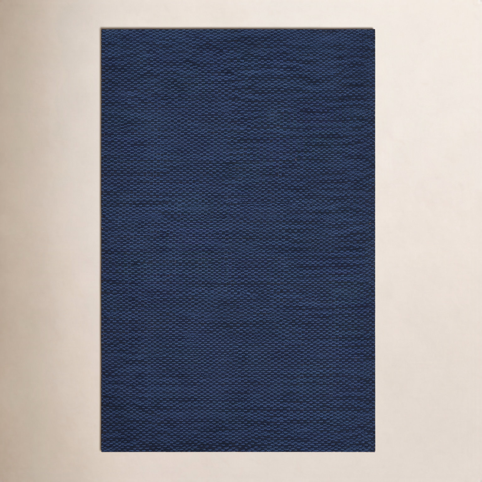 Marseille Blue Hand-Woven Geometric Outdoor Rug, Rectangle 5' x 8'