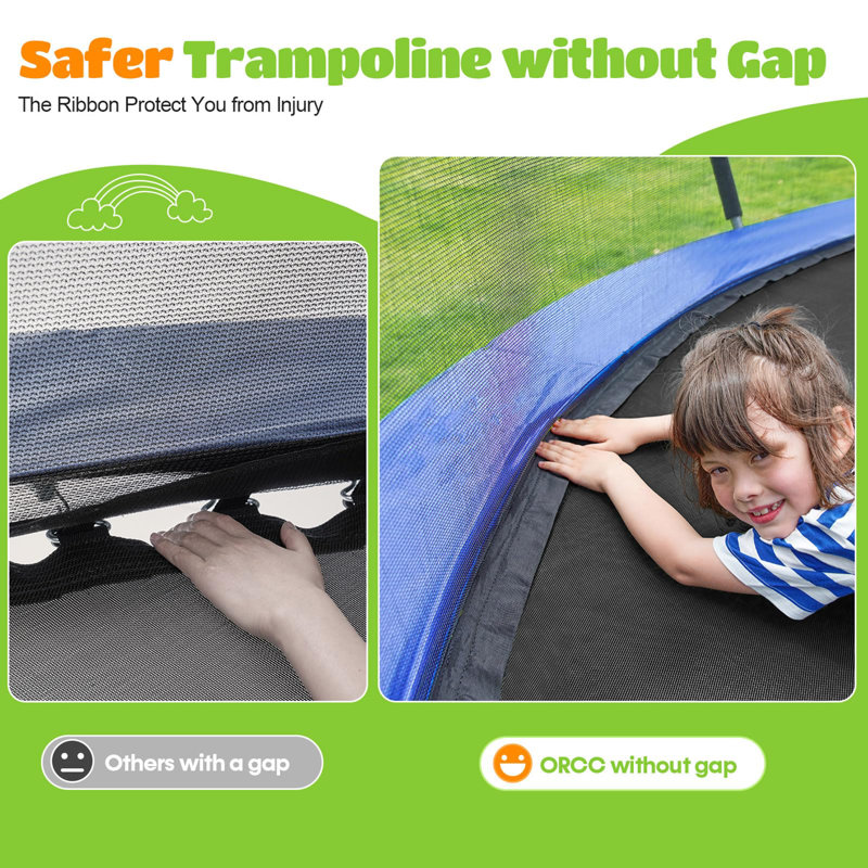Trampolines d'extérieur robustes de 8 pi avec capacité de poids de Maxlead 1200LBS pour enfants adultes avec enceinte sécuritaire