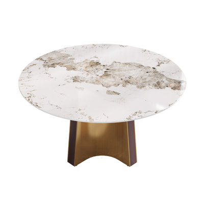 Stainless Steel Base Round Dining Table