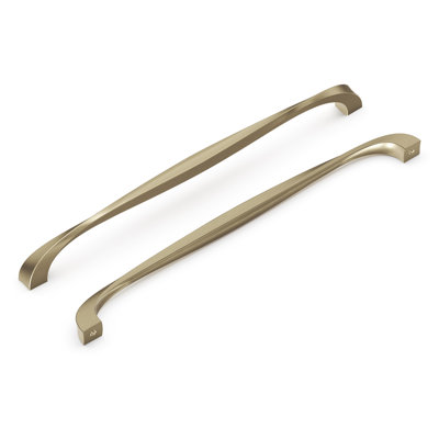 Twist Collection Handle Pull - 12" Center to Center Cabinet Pull Elusive Golden Nickel - Transitional Hardware for Drawers & Cabinets