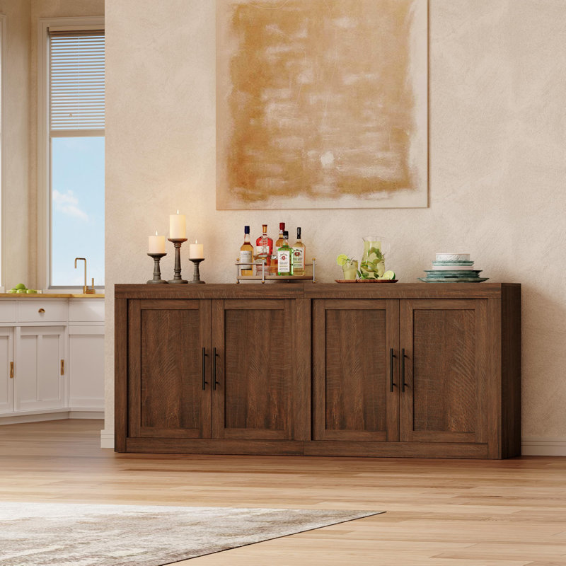 Buffet 70,8 po Farmhouse Modern, Rouge