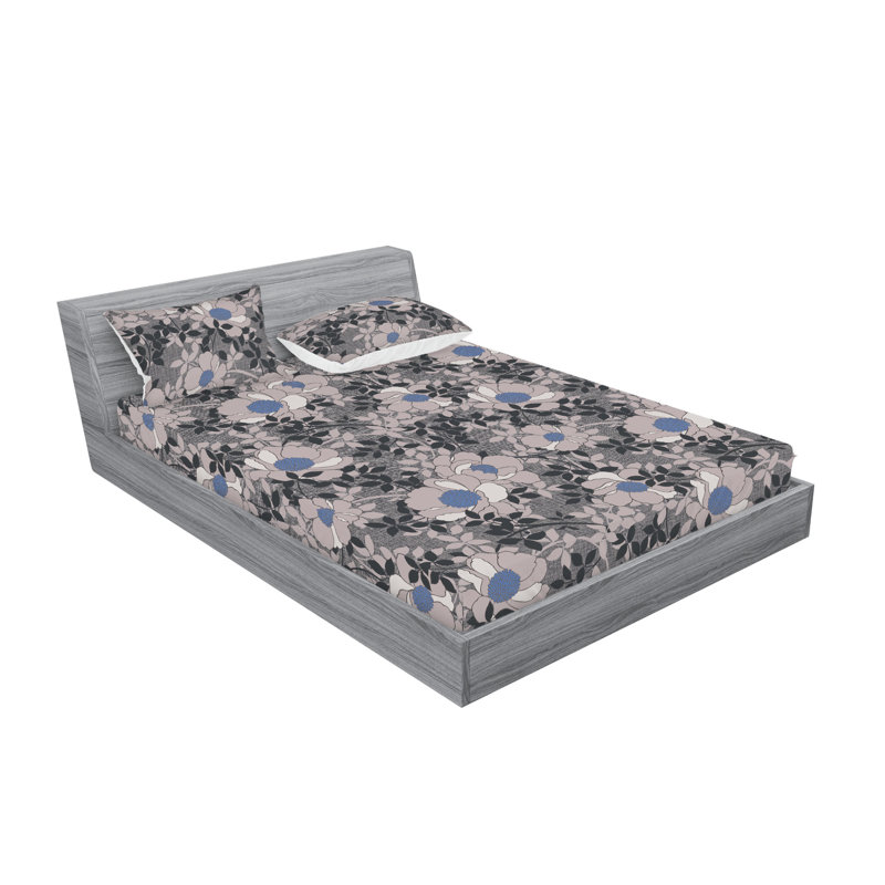 Drap-housse et taies décoratives 3 pièces Ambesonne, Ensemble de draps pour grand lit avec 2 taies d'or