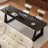 Black Rectangular Solid Wood+Iron desk-109306599