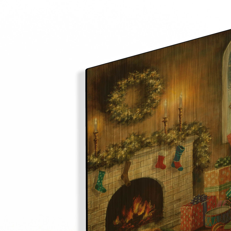 'Not A Creature Was Stirring' By Nicky Boehme Gold Metal Wall Art, 16" x 12", 16 po x 12 po