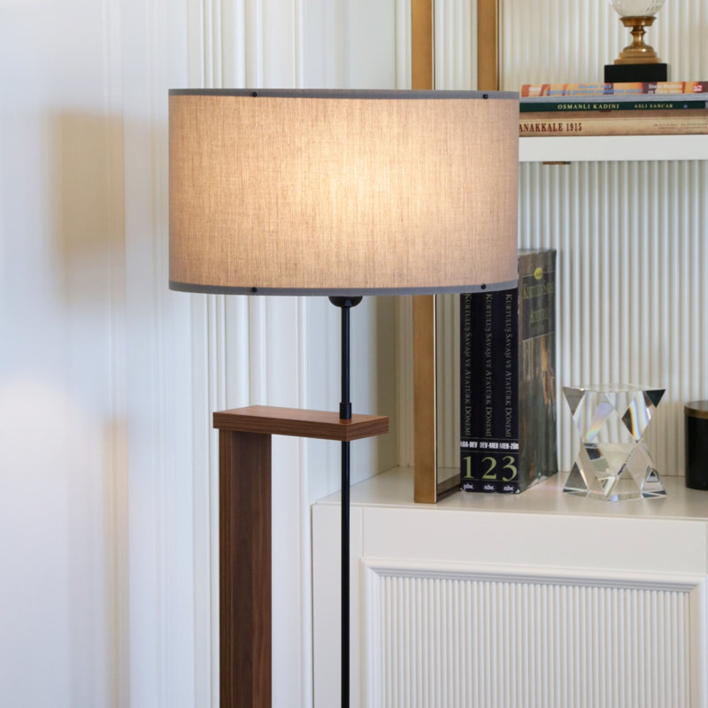 Claunch 150cm Traditional Floor Lamp, Dark Grey