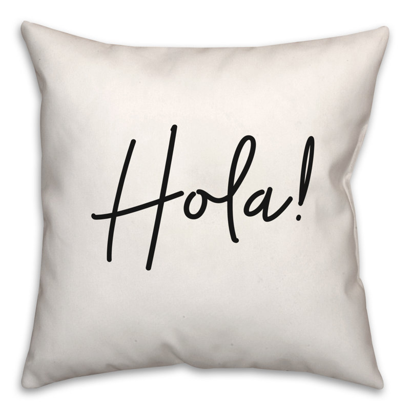 Coussin décoratif noir et blanc Hola