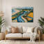 USA State Delaware Brown Metal Wall Art-1221378252
