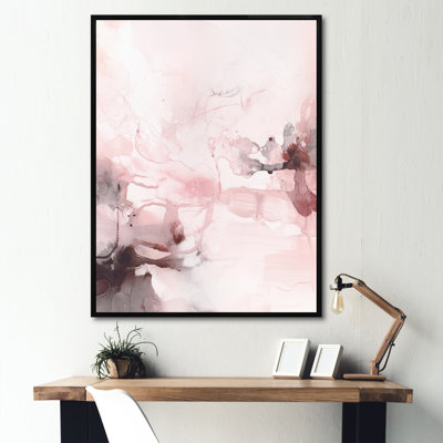 «Pink Delicate Abstract Marble V», reproduction d'art sur toile abstraite
