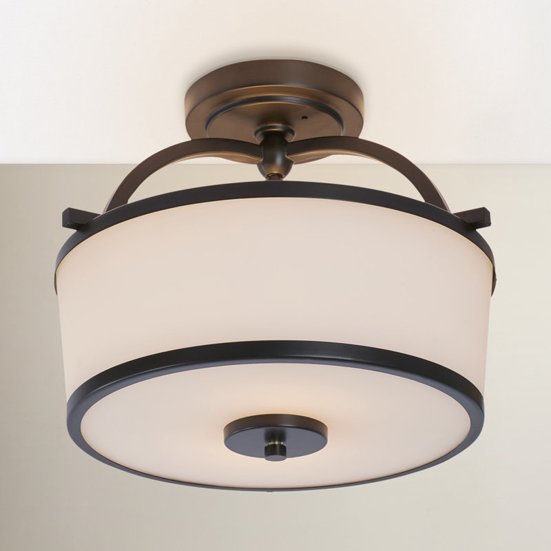Glass Semi Flush Mount