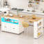Îlot de cuisine roulant avec table pivotante, chariot de cuisine de 84 po avec lumières à DEL, prise de courant, armoire de rangement mobile avec plateau latéral sur roulettes, pour la cuisine, le salon, le bar personnel-129483880