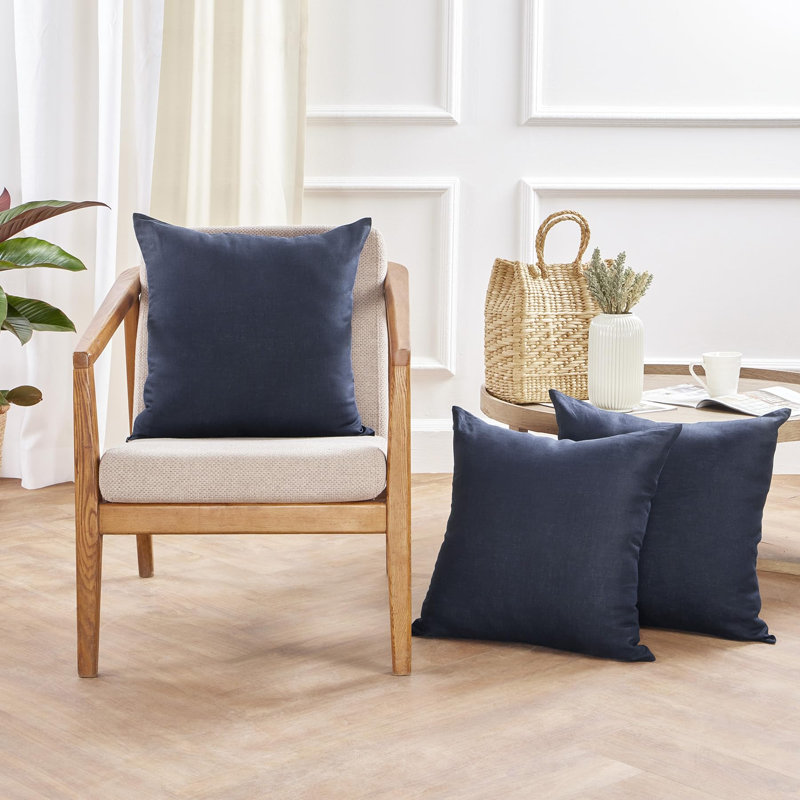 Montauk - 100% Pure Linen Pillow Cover, Navy