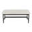 Bench in Black Metal and Faux Leather-283267863