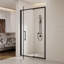 Porte de douche évolutive à cadre réglable avec verre trempé transparent de 1/4 po (6 mm), film de sécurité transparent pour verre, alliage d'aluminium