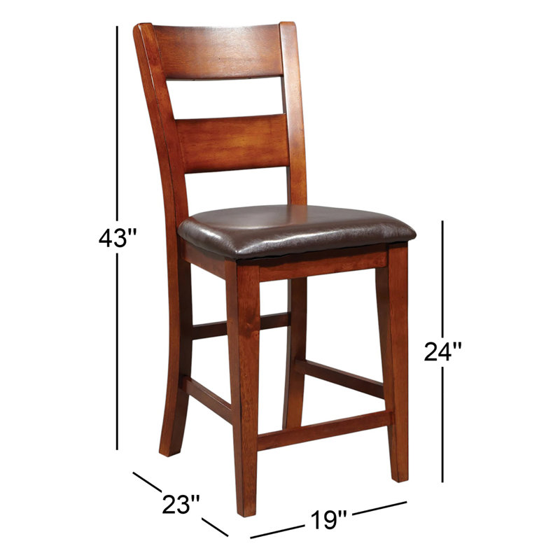 Vanni Upholstered Faux Leather Counter Stool