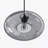 3 Light Dimmable Matte Black Glass Chandelier