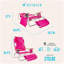 Chaise longue d'extérieur légère Ostrich The Deluxe 3N1 avec repose-pieds, rose-894849409