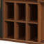 Armoire de bar cannelée de 39 pouces avec porte-bouteilles, porte-verres et rangement caché, design moderne Mid-Century pour les bars élégants
