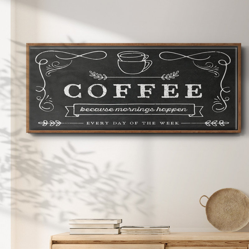 «Coffee Everyday», toile encadrée, H 24 po x l 60 po