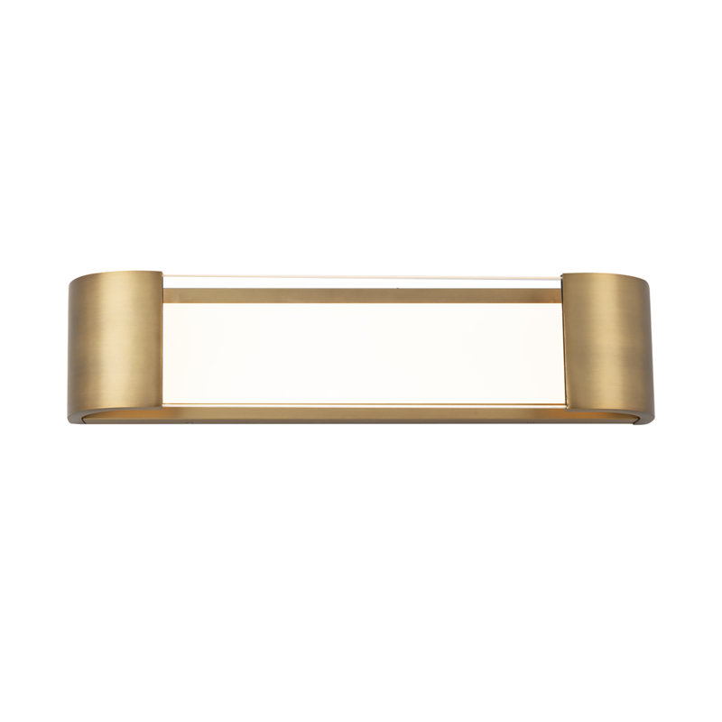 Strattford Dimmable LED Bath and Wall Light Bar, Aged Brass, 22" W