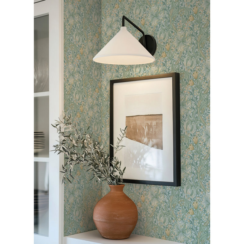 Papier peint peler et coller Golden Lily, Vert clair