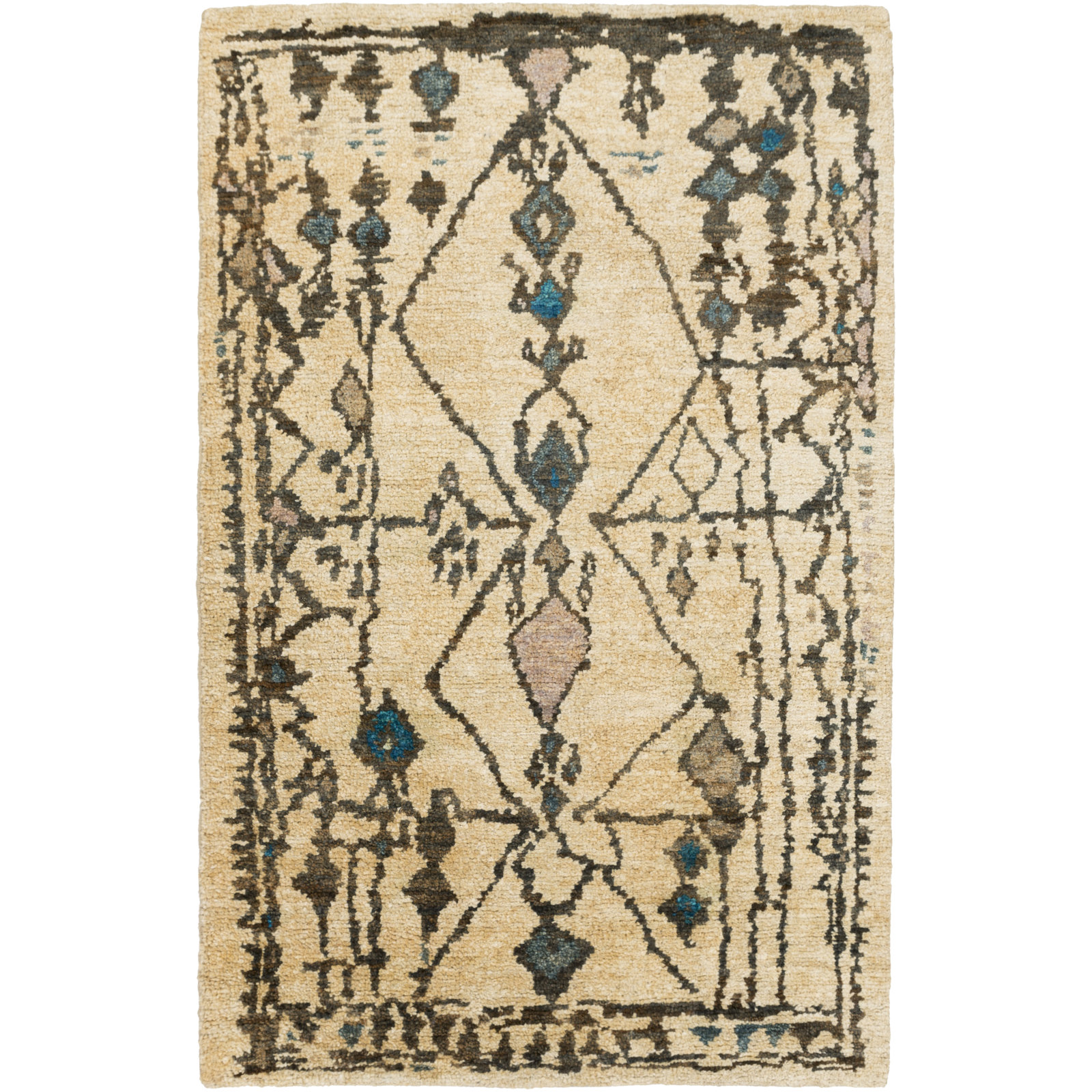 Semele Brown Hand-Knotted Jute Rug, Rectangle 8' x 10'
