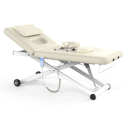 75" Full Electric Massage Bed, Height and Backrest Adjustable Massage Table, Physical Therapy Bed Professional Lash Bed with Remote Control