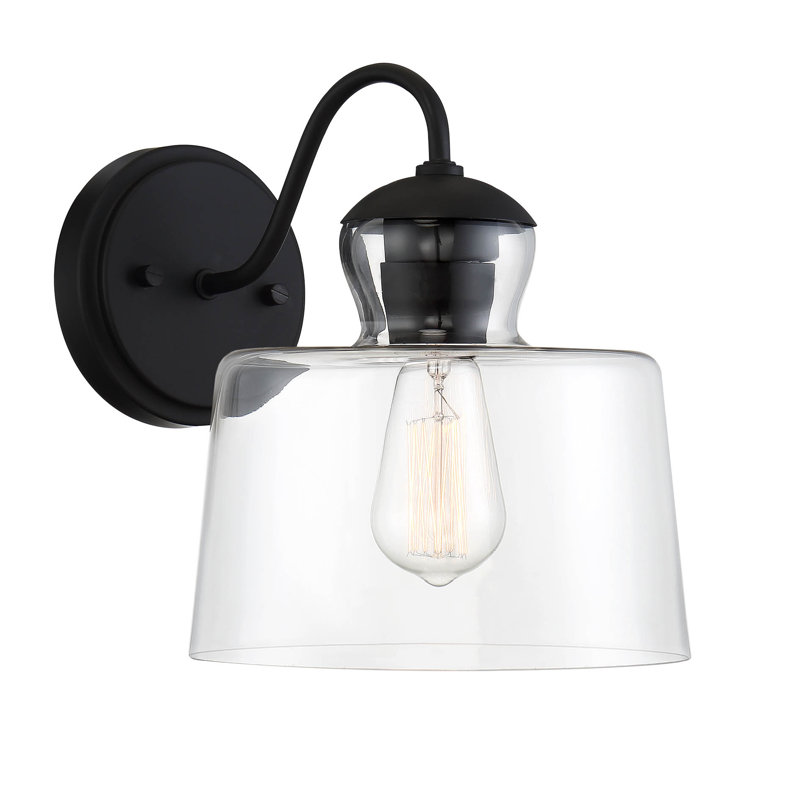Lanterne murale d'extérieur Hale H 10,5 po, Noir mat
