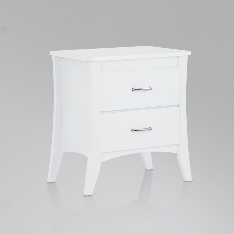 Babb White Finish Accent Table