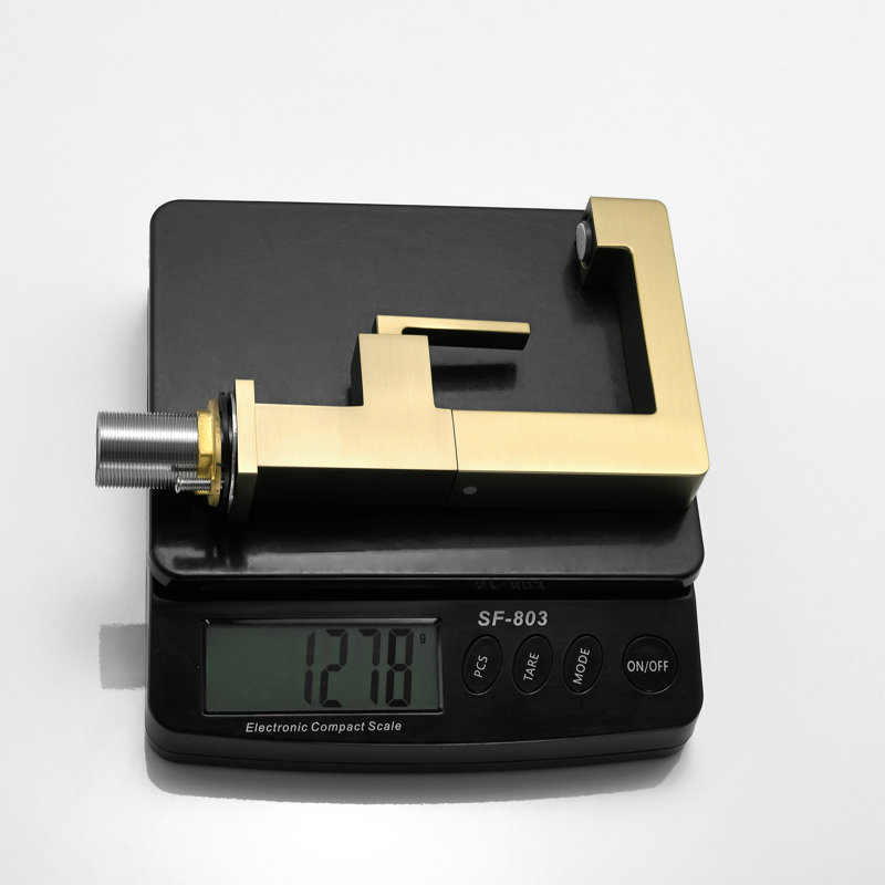 Single Hole Single Handle Bathroom Sink Faucet With Optional Drain Assembly, Without Drain, Brushed Gold