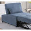 Moderne en bleu gris avec siège convertible en tissu et siège convertible