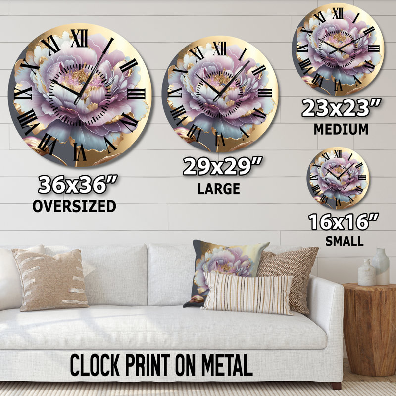 Horloge murale florale et botanique, Médium
