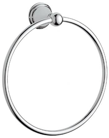 Geneva Wall Mounted Towel Ring, Chrome