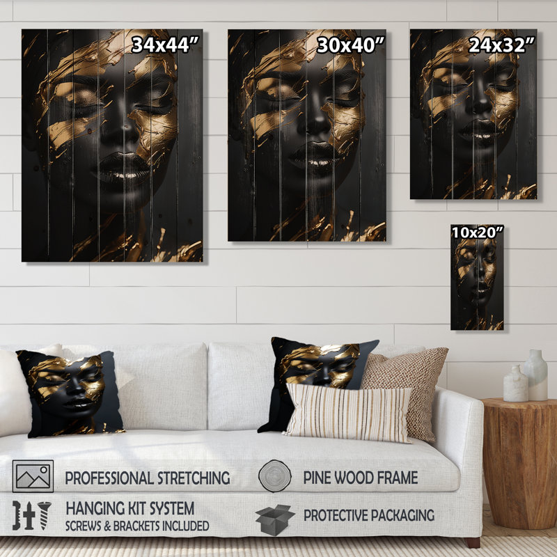 Yeung - Panneaux de décoration murale en bois tendance, H 40 po x l 30 po