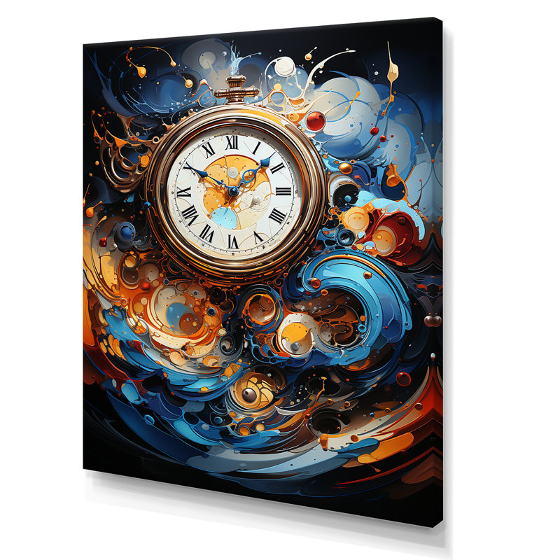 Jeevika surréalisme, la montre Dali I - impression, H 44 po x l 34 po x P 1,5 po, Toile tendue
