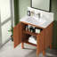 Meuble-lavabo moderne de 30 po - Lavabo en céramique, conception sans poignée, charnières à fermeture en douceur?