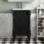Meuble-lavabo de salle de bain moderne - noir, rétro, compact, assemblé, lavabo en céramique avec trou de déversement, armoire 18 po, design rétro noir, construction, rangement spacieux, pour les petites salles de bain-234598302