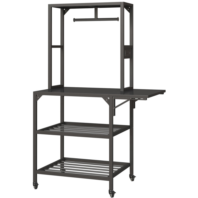 Heavy Duty 3D Printer Table Stand with Filament Storage and Wheels