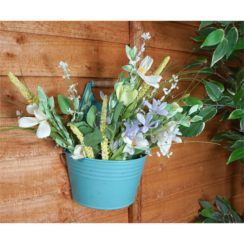 Metal Pot Planter, Green