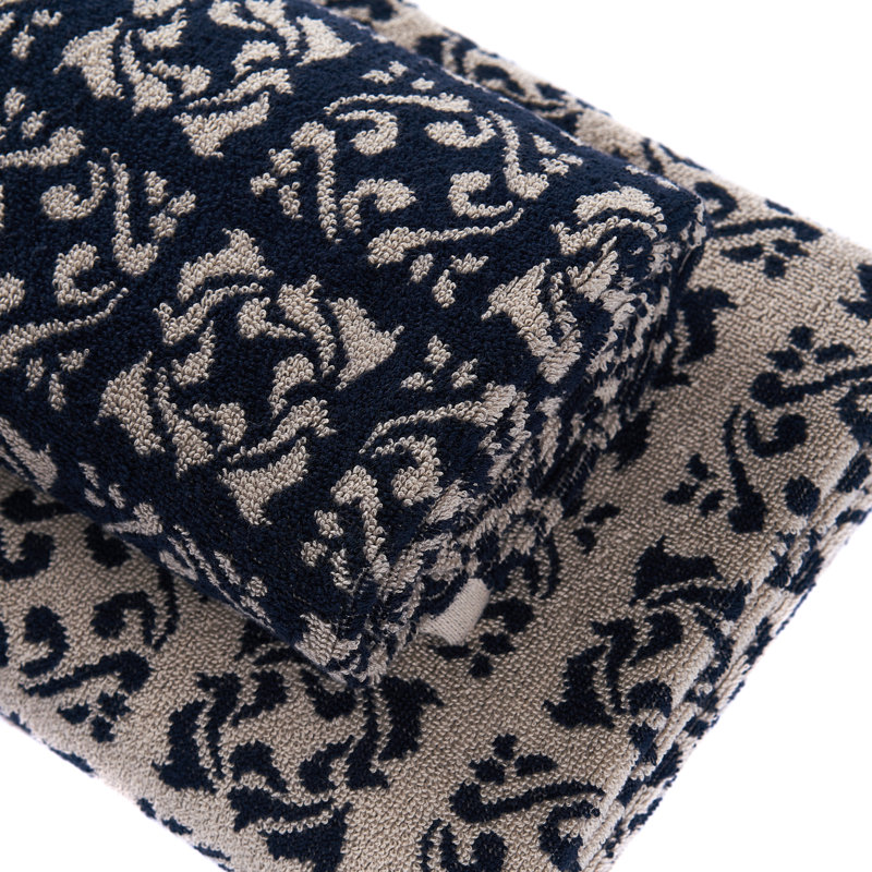 Bowlan Midweight Bath Towel, Black/White