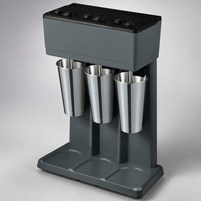 375W Electric Milkshake Maker with 3 Heads, 3 Speeds and 3 Stainless Steel Cups